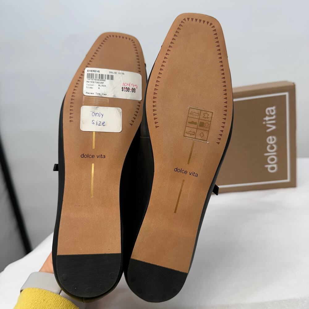 DOLCE VITA NWT Reye Toe Cap in Black Leather // 8 - Picture 8 of 14